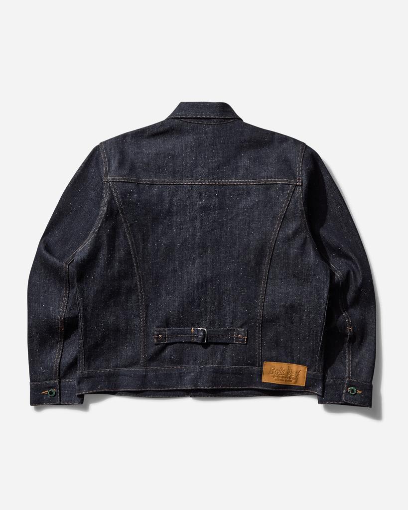 Brain Dead Men's Cropped Denim Trucker Jacket Indigo