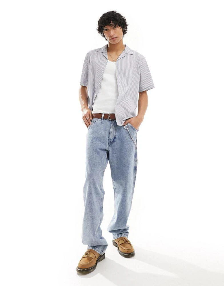 Levi's Levi's Workwear 568 stay loose carpenter jeans in light blue 5