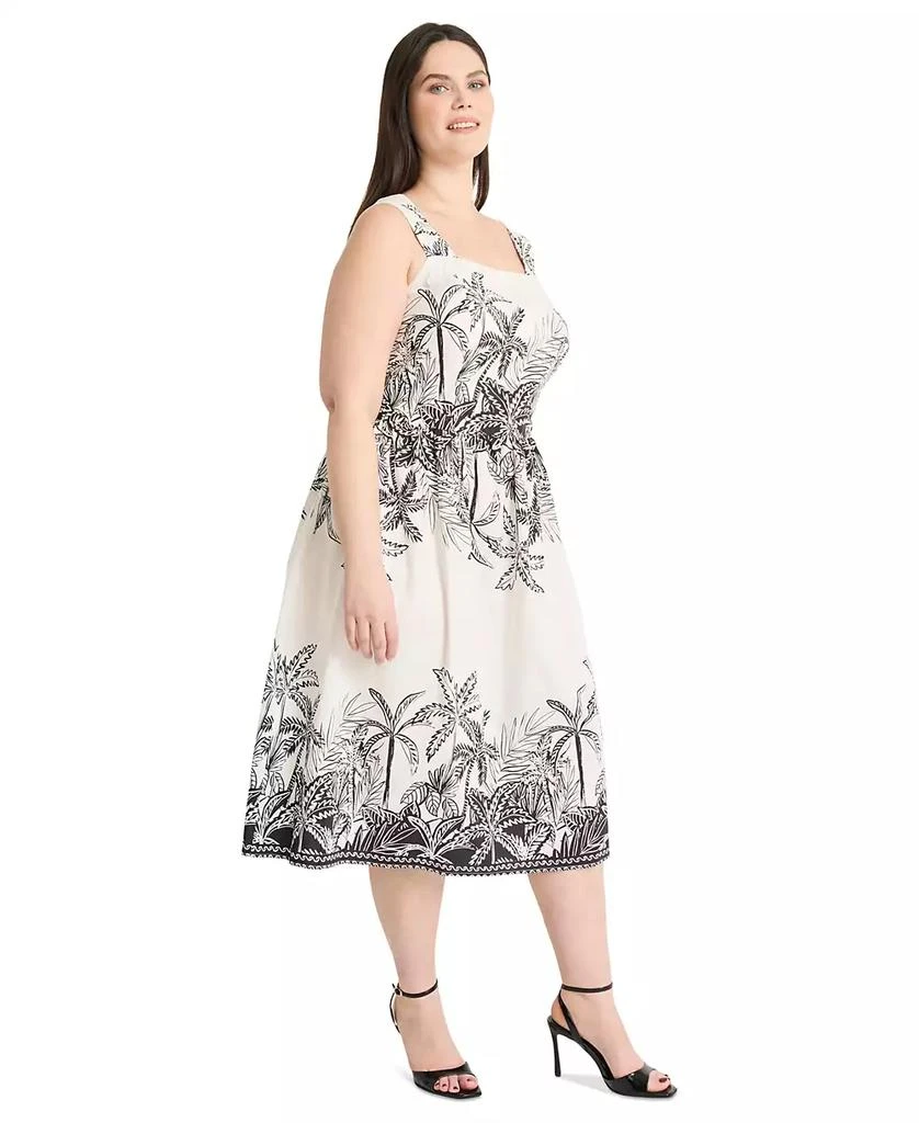 Maggy London Plus Size Printed Fit & Flare Midi Dress 3