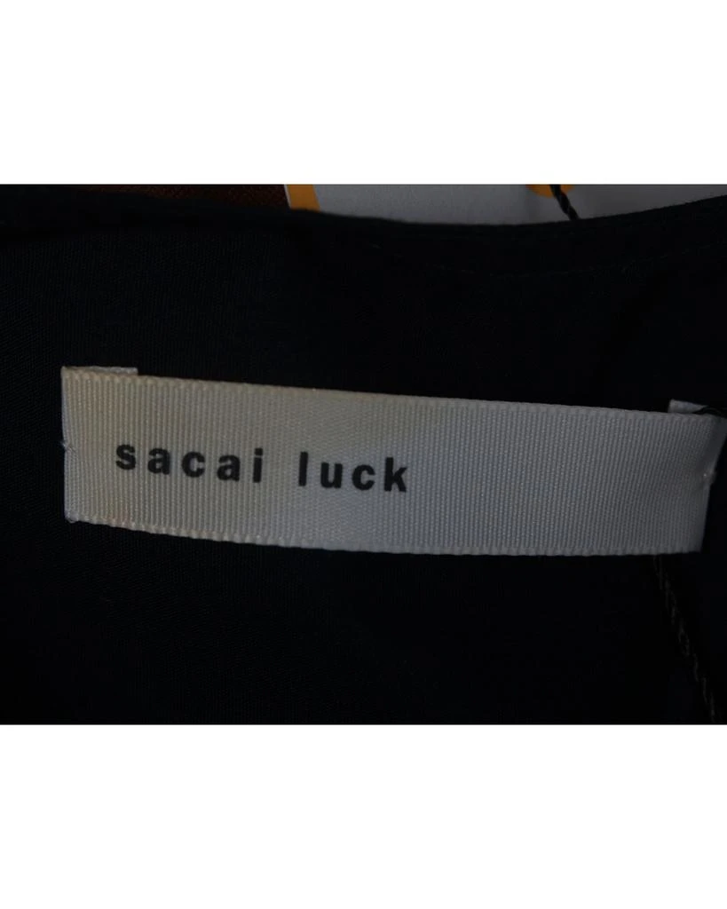 NIKE Sacai Open Back T-shirt in Navy Blue Polyester 4