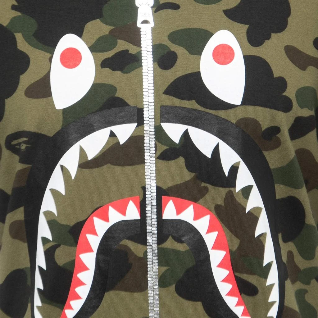 A Bathing Ape A Bathing Ape Military Green Camo Shark Print Cotton Crew Neck Half Sleeve T-Shirt XL 3