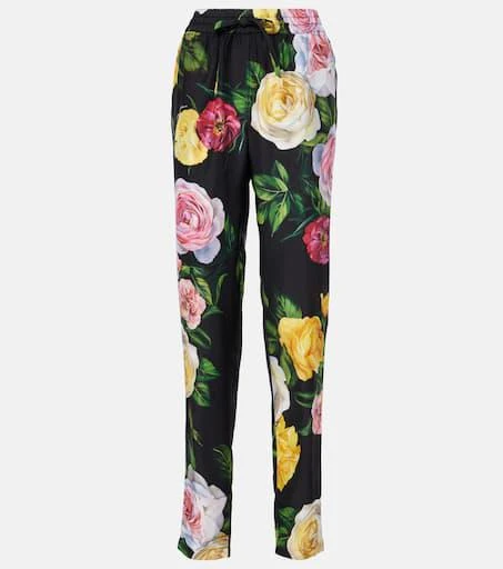 Dolce 
Gabbana Floral silk straight pants 1