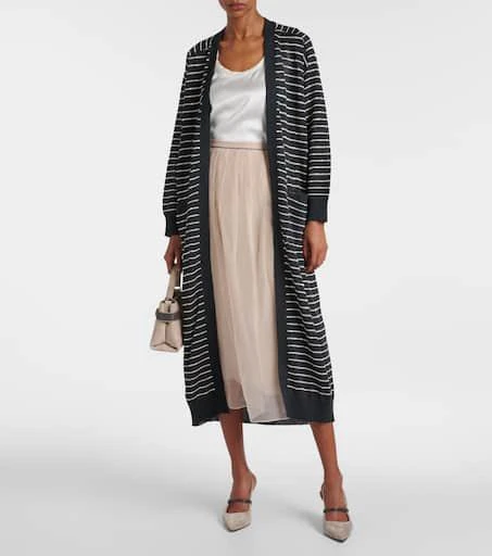 Brunello Cucinelli Dazzling striped cotton cardigan 2