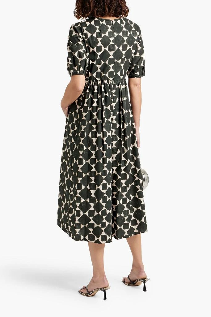 Max Mara Embellished printed cotton-poplin midi dress 3