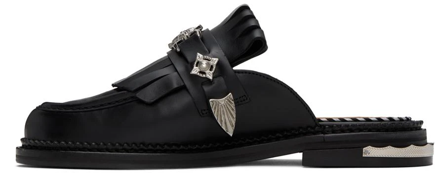 Toga Pulla Black Fringed Loafers 3