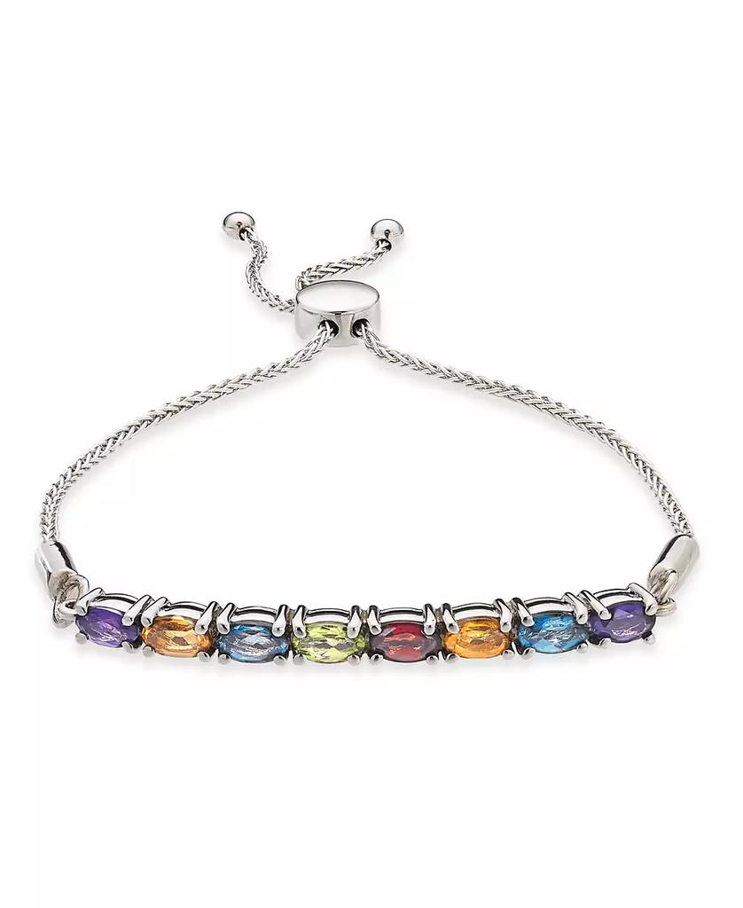 Macy's Multi-Gemstone Bolo Bracelet (2-3/8 ct. t.w.) in Sterling Silver