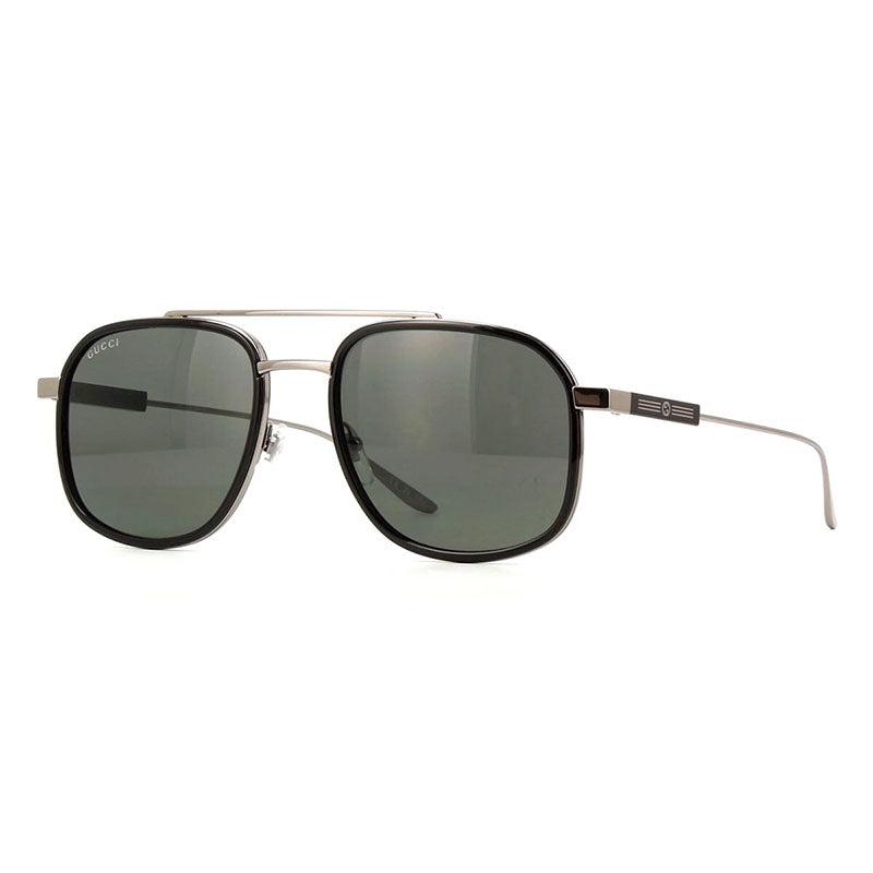 Gucci Gucci Aviator Full Rim, with a Ruthenium Black frame and Grey lens.