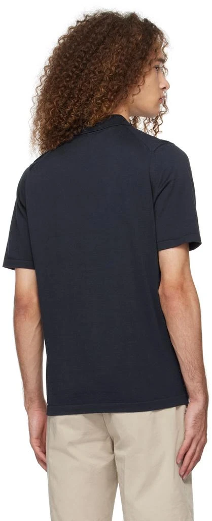 Sunspel Navy Three-Button Polo 3