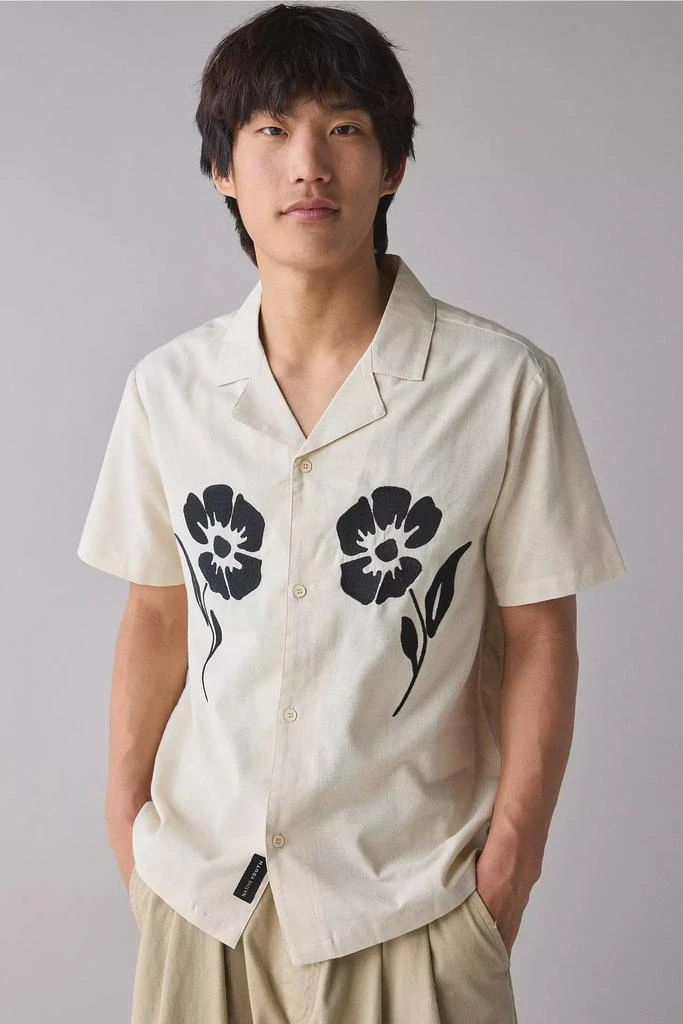 Native Youth Native Youth Cal Revere Collar Flower Applique Shirt 1