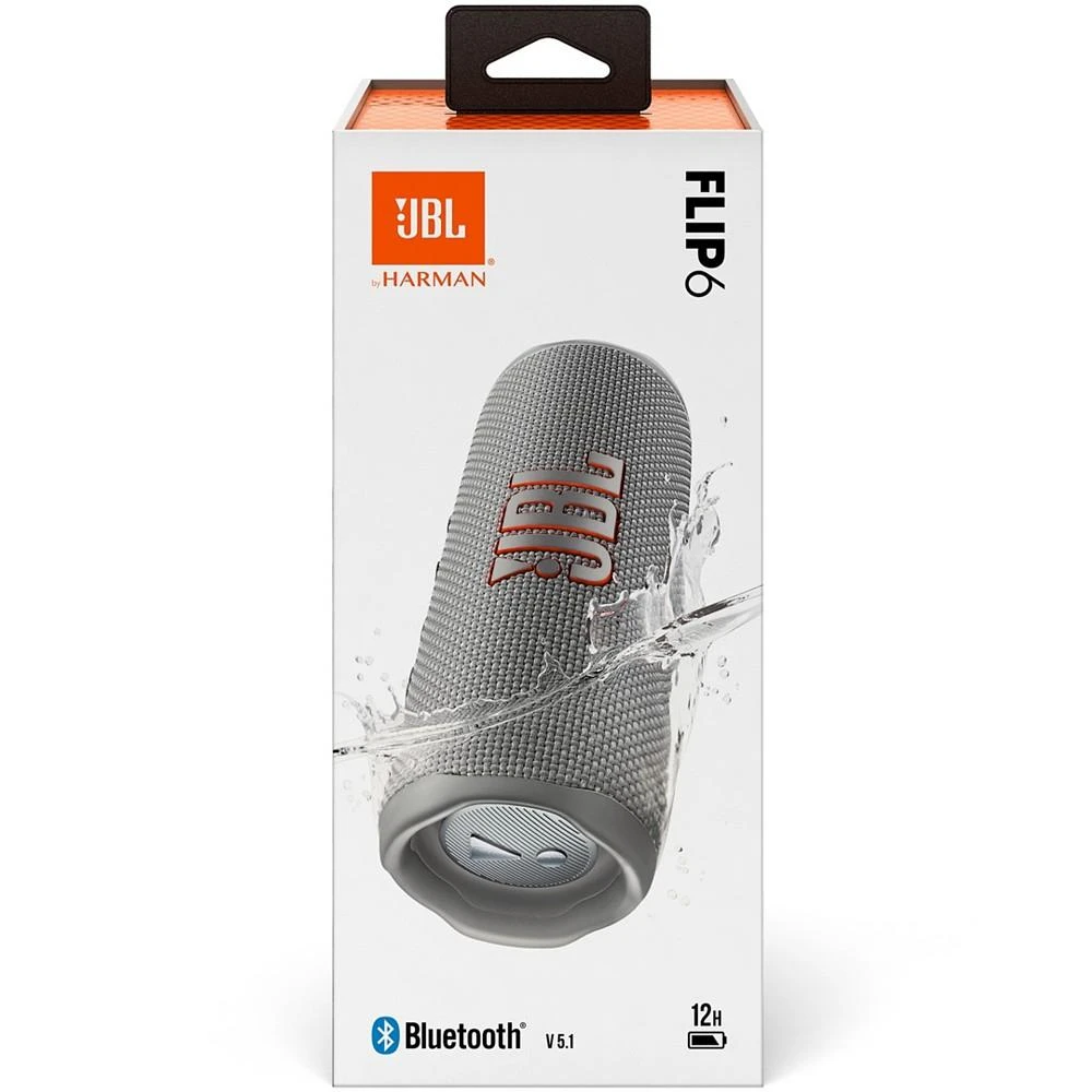 JBL FLIP6 Grey Portable Waterproof Speaker 6