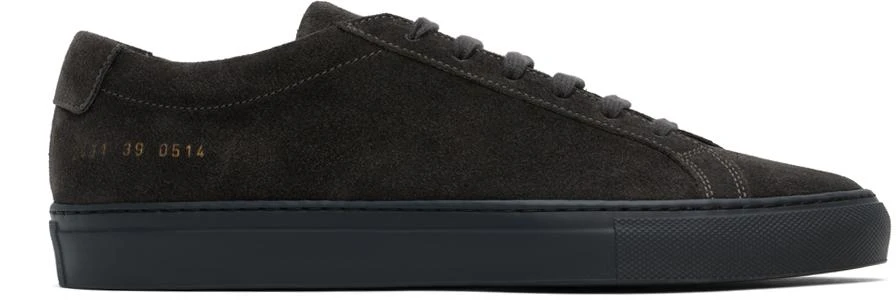 Common Projects Gray Original Achilles Suede Sneakers 1