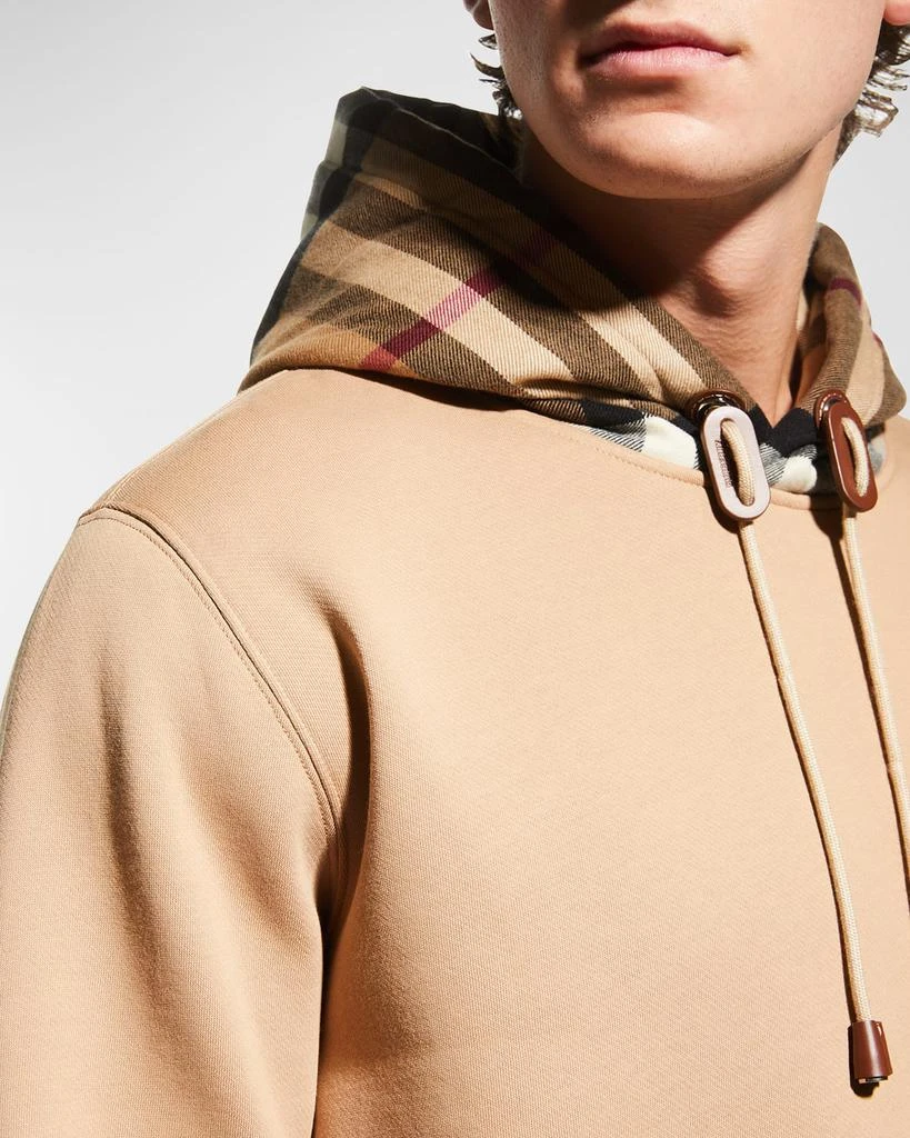 Burberry Men's Check-Hood Pullover Sweatshirt 4