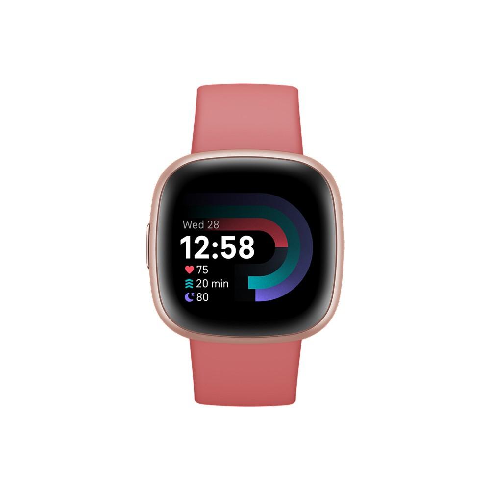 Fitbit Versa 4 Pink Sand Copper Rose Smartwatch, 39mm