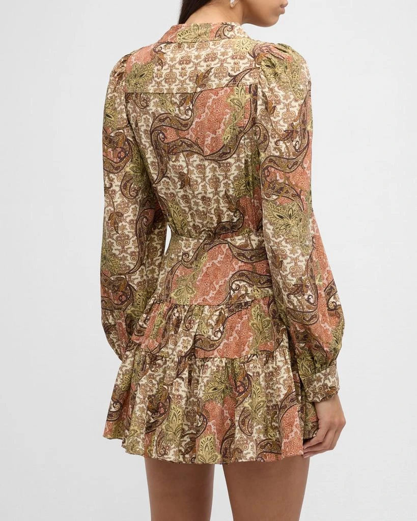 Ulla Johnson Maris Paisley Long-Sleeve Mini Dress 6