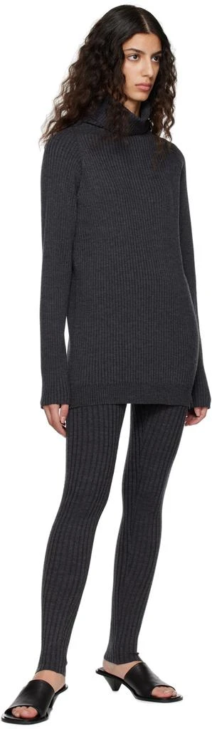 Totême Gray Pinched Seam Turtleneck 4