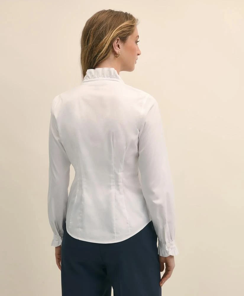 Brooks Brothers Fitted Non-Iron Stretch Supima® Cotton Ruffle Dress Shirt 4