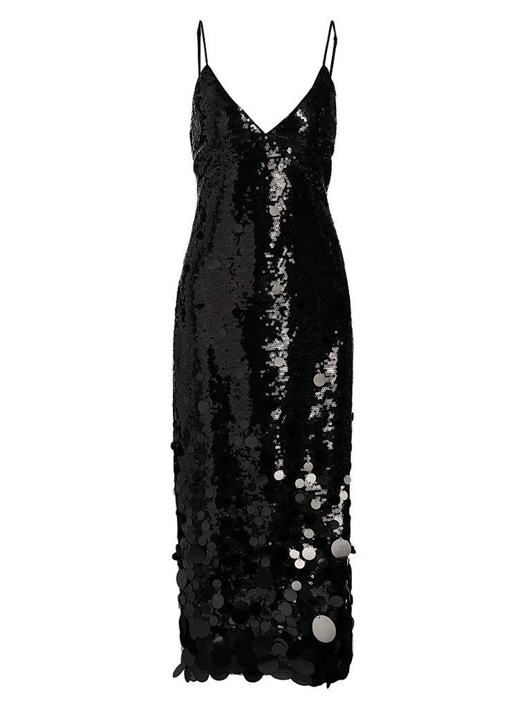 sequin dress saks Short Color Block Sequin Dress