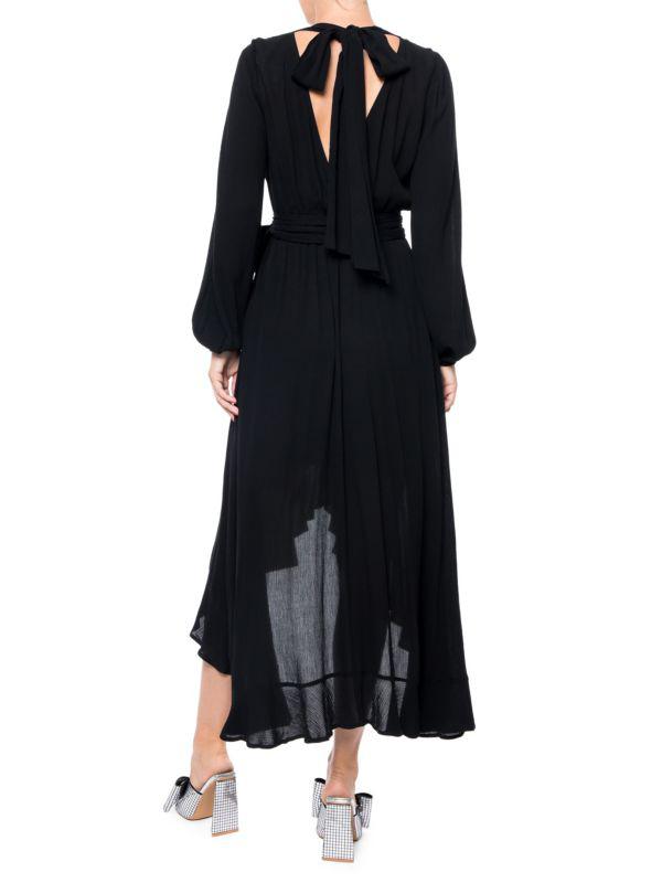 Meghan LA Meadow Belted High Low Maxi Dress