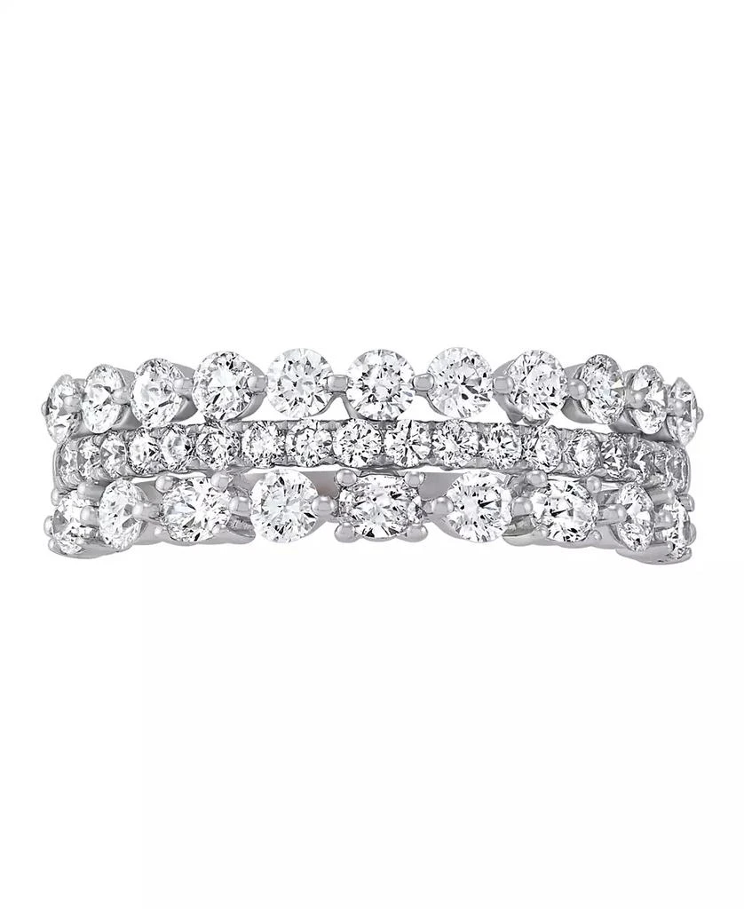 Macy
s Multi Row Band Ring (1-1/4 ct. t.w.) in 14k White Gold 2