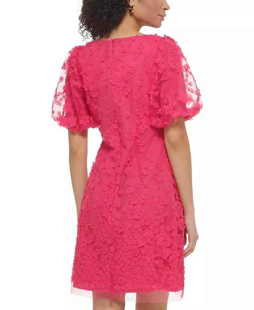 Eliza J Women's 3D Floral-Appliquéd Puff-Sleeve Dress 2