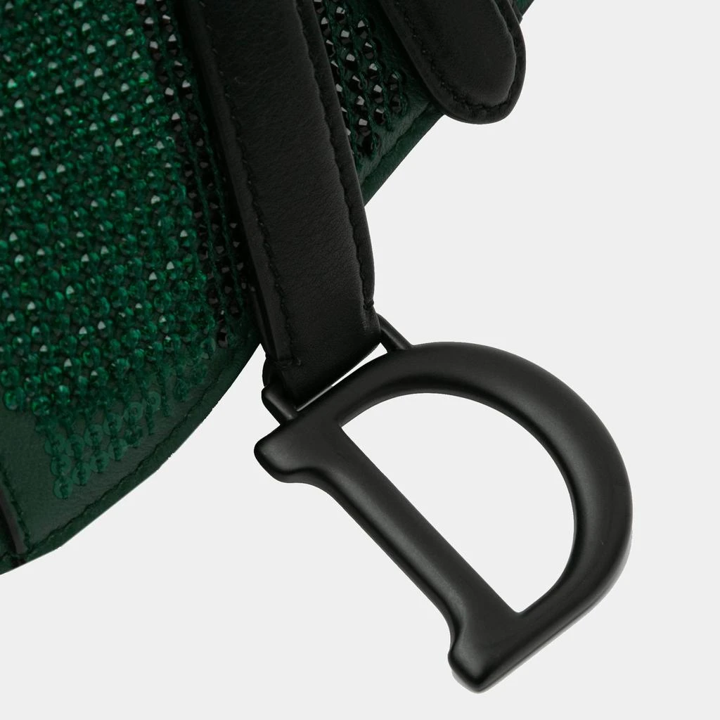 Dior Dior Green Leather Mini Crystal Saddle Bag 9