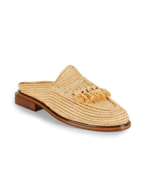 Clergerie Jil Tassel Raffia Mules 2