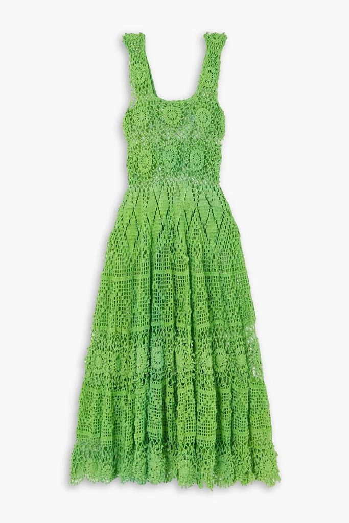 ALIX PINHO Crocheted cotton midi dress 1