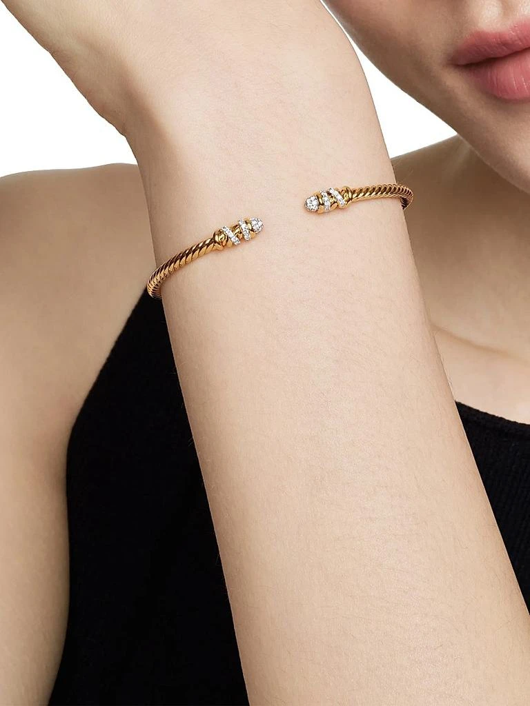 David Yurman Helena End Station Bracelet in 18K Yellow Gold with Diamonds 7
