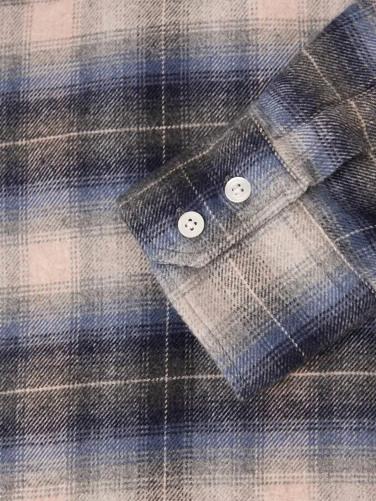 Hartford Paul Plaid Flannel Shirt In Blue 5