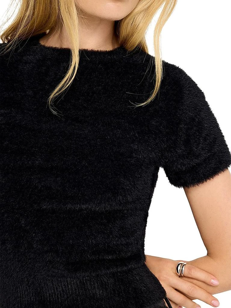 Good American Fuzzy Knit Baby Tee 4