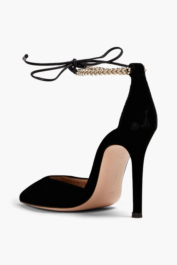 Gianvito Rossi Leather-trimmed velvet pumps 3