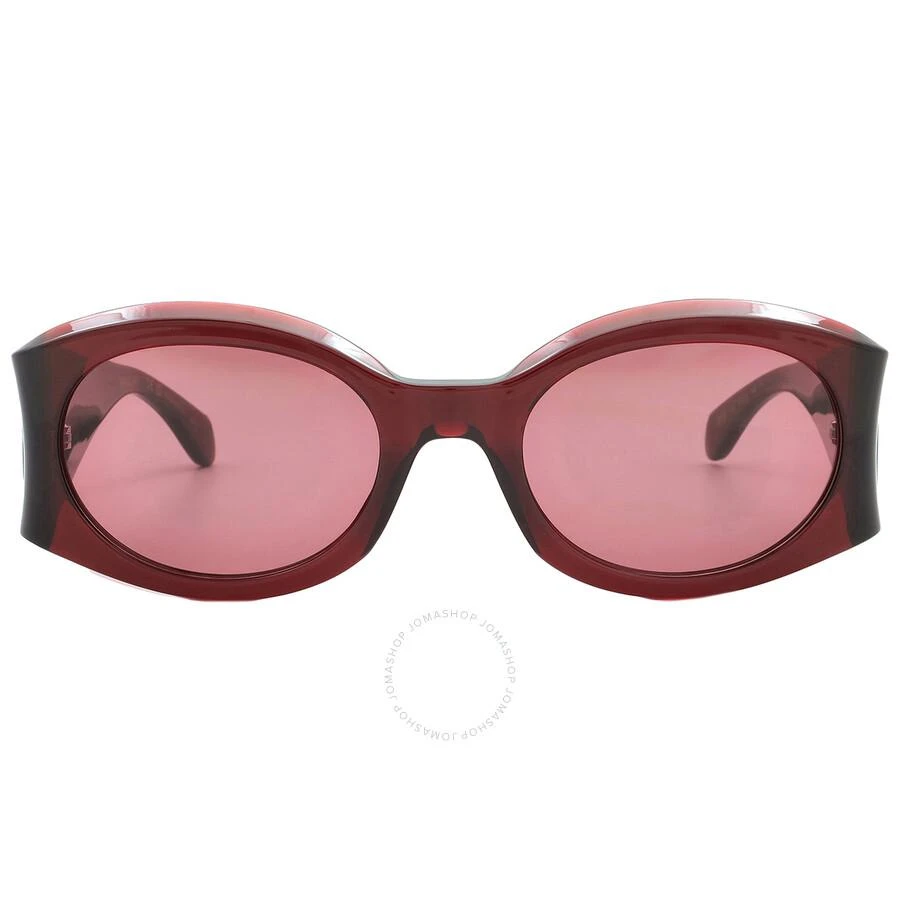 Salvatore Ferragamo Burgundy Oval Ladies Sunglasses SF2008S  display picture 1