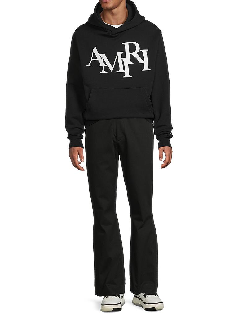25年モデル 幻 最安値 AMIRI Staggered Logo Hoodie Amiri Staggered Logo Hoodie ' Black Silver ' | Size XL | eBay
