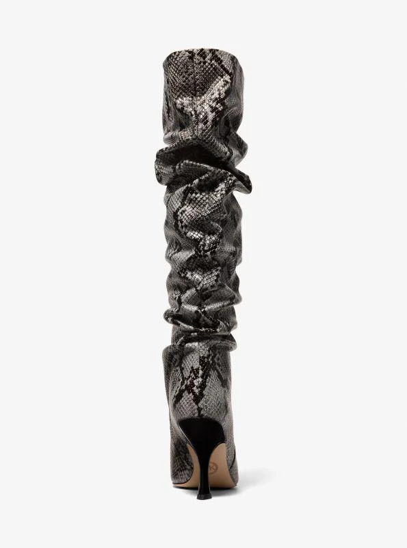 Michael Kors Luna Snake Embossed Leather Boot 4