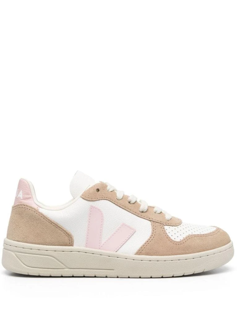 Veja SNEAKER V10 LEATHER WHITE TAUPE V PINK 1
