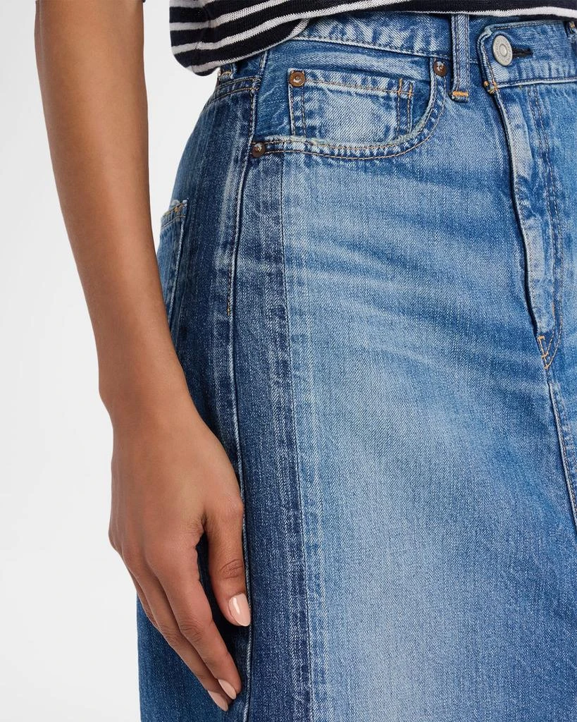 MOUSSY VINTAGE Putnam Crossover Denim Midi Skirt 5