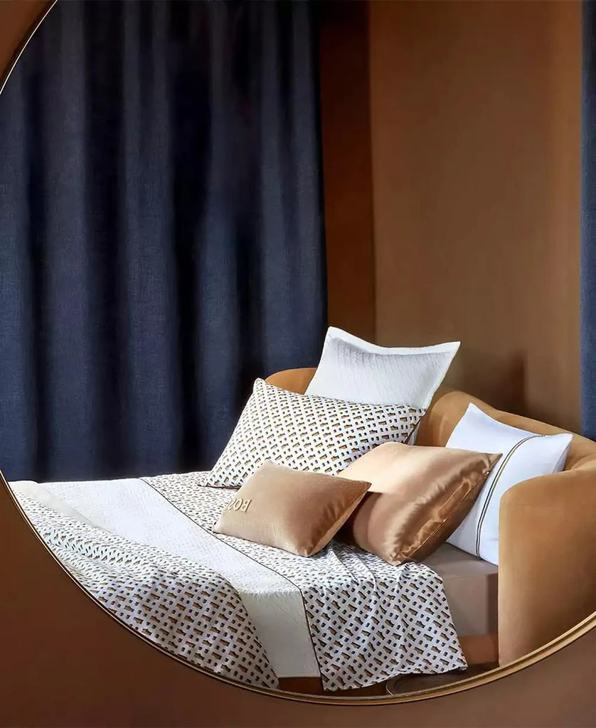 Boss Home by Hugo Boss B Monogram 300 Thread Count Cotton Fitted Sheet, King 4