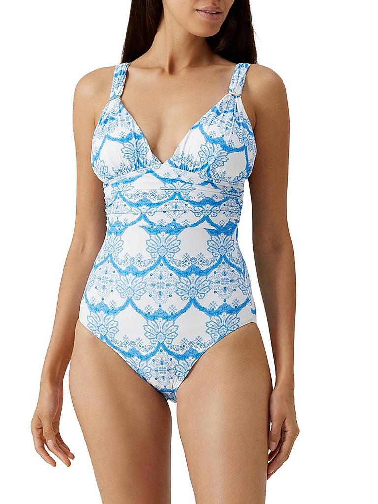 MELISSA ODABASH Panarea Floral V-Neck One-Piece Swimsuit