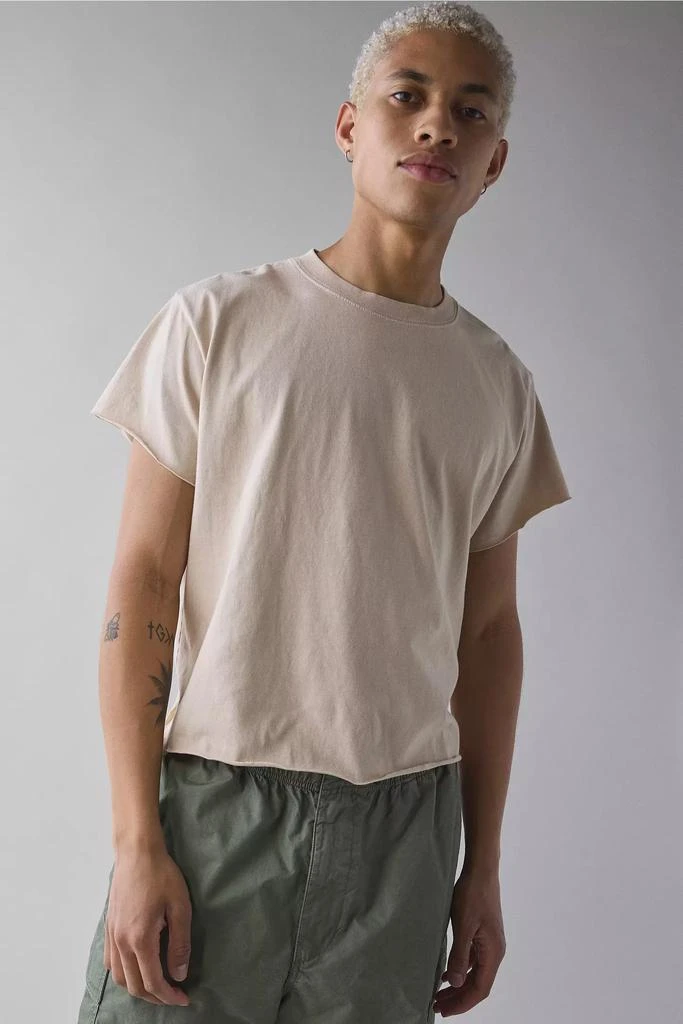 Urban Renewal ReMADE By UO Boxy Cropped Raw Cut Tee 1