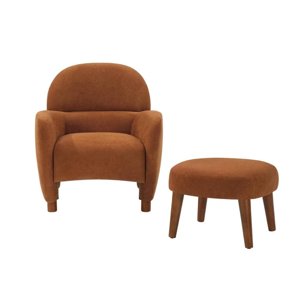 Streamdale Furniture Streamdale Modern Lazy Chair with Footrest Ottoman 3