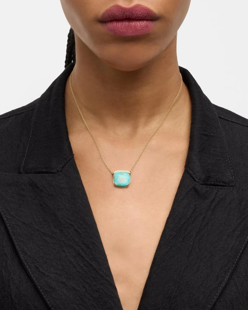 Jia Jia 18K Yellow Gold Mona Lisa Turquoise Necklace with Diamonds 2