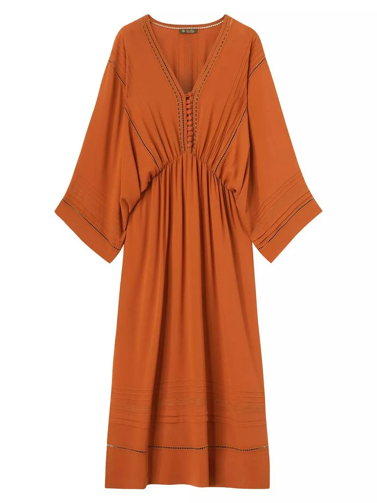 Loro Piana Henrietta Silk Crepe Midi-Dress 1