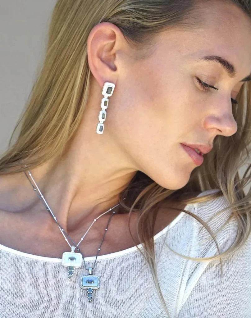 Tat2 Designs Women
s Labradorite Dalia Necklace In Silver 2