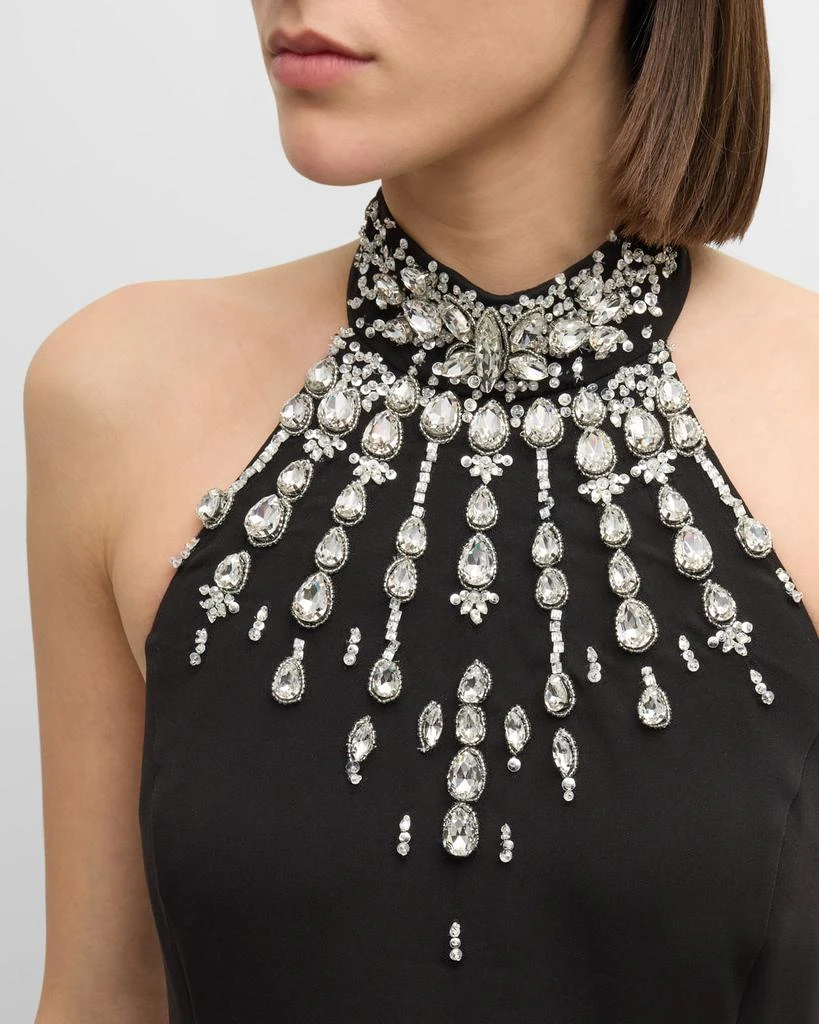 Zuhair Murad Crystal Halter Soft Cady Mermaid Gown 4