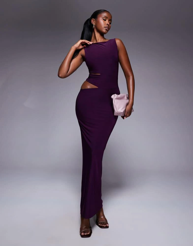 maxi dress with side cut outs Side Cut Out Maxi Dress