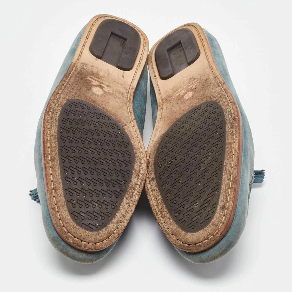 Loro Piana Loro Piana Blue Suede Tassel Detail Slip On Loafers Size 42 6