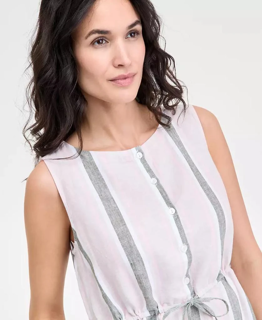 Charter Club Women's 100% Linen Striped Midi Dress, Exclusively at Macy's 4