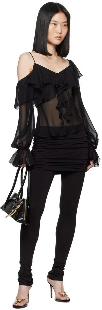 BLUMARINE Black Layered Leggings 4