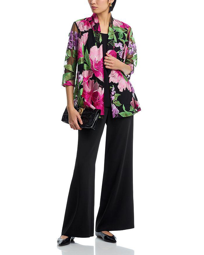 Caroline Rose Embroidered Swing Cardigan