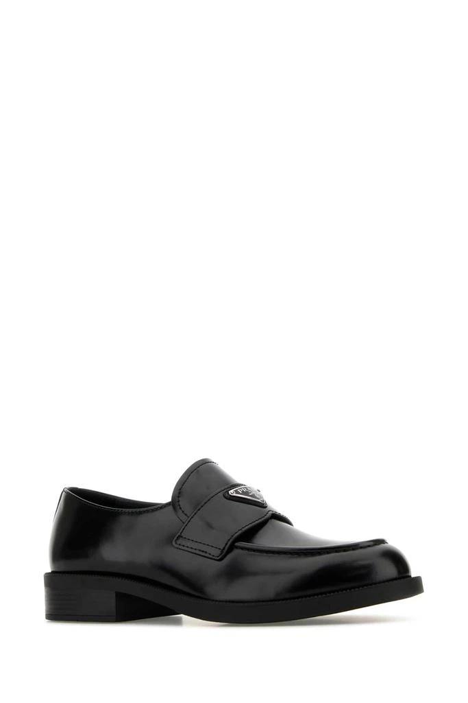 AUTHENTIC MEN’S PRADA LEATHER LOAFERS Authentic Prada Crocodile Embossed Black Leather Mens Loafer  main image 4